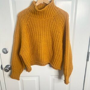 Cozy Mustard Knit Sweater